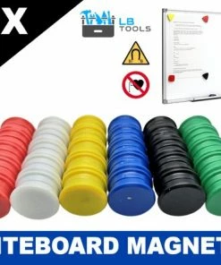 Coupon 🌟 Lowbudget Tools 60 Stuks Sterke Ronde Whiteboard Magneten Set, Deze Memo Magneetjes Zijn Gekleurd In Zes Opvallende Kleuren Rood, Wit, Blauw, Groen, Geel En Zwart 🛒