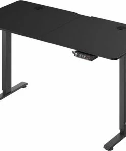 Hete verkoop 🛒 Casaria Zit Sta Bureau – Hoogte Verstelbaar Elektrisch - 140x60cm Zwart ⌛