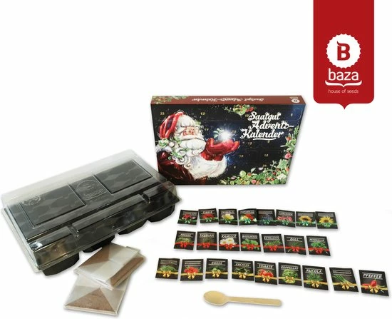 Beste Verkoop 🌟 Baza Seeds B.V. Adventskalender 2022 - Complete Kweekset Met 24 Soorten Zaden - Kas Van De Kerstman ⭐ 10 Beste Verkoop 🌟 Baza Seeds B.V. Adventskalender 2022 - Complete Kweekset Met 24 Soorten Zaden - Kas Van De Kerstman ⭐ - Afbeelding 8