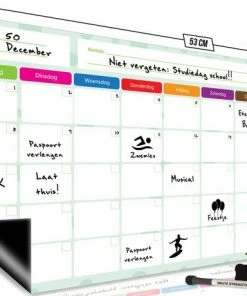 Beste recensies van 🔔 Brute Strength - Magnetisch Weekplanner Whiteboard (8) - 53 X 34 Cm - Planbord - Familieplanner - Gezinsplanner - To Do Planner 🎁