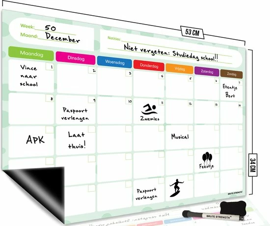Beste recensies van 🔔 Brute Strength - Magnetisch Weekplanner Whiteboard (8) - 53 X 34 Cm - Planbord - Familieplanner - Gezinsplanner - To Do Planner 🎁 3 Beste recensies van 🔔 Brute Strength - Magnetisch Weekplanner Whiteboard (8) - 53 X 34 Cm - Planbord - Familieplanner - Gezinsplanner - To Do Planner 🎁