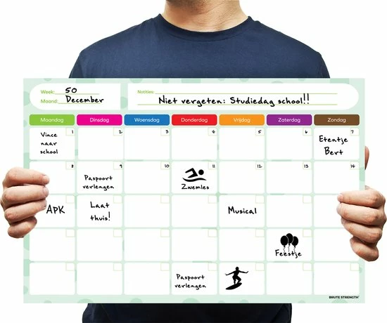 Beste recensies van 🔔 Brute Strength - Magnetisch Weekplanner Whiteboard (8) - 53 X 34 Cm - Planbord - Familieplanner - Gezinsplanner - To Do Planner 🎁 5 Beste recensies van 🔔 Brute Strength - Magnetisch Weekplanner Whiteboard (8) - 53 X 34 Cm - Planbord - Familieplanner - Gezinsplanner - To Do Planner 🎁 - Afbeelding 3
