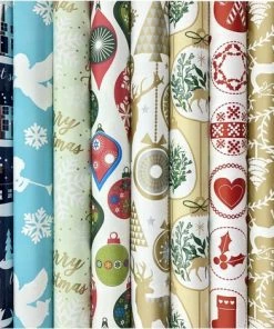 Groothandel ✔️ Prasenta Benza Assortiment Cadeaupapier Inpakpapier Voor Kerstmis Kerstpapier K11 - 2 Meter X 70 Cm - 7 Rollen ⭐