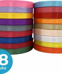 Kopen 😍 Dayshake Satijn Lint - 18 Kleuren - Cadeaulint - Kerstlint - 10mm X 22,5 Meter - Satijnen Linten - Zwart, Rood, Groen, Goud, Wit, Blauw ✨