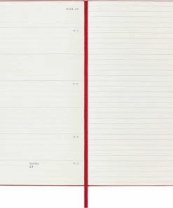 Nieuw 👏 Moleskine 12 Maanden Agenda - 2023 - Wekelijks - Large - Harde Kaft - Rood 😍 -ACROPAQ Shop 550x489
