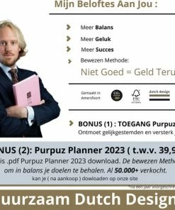 Beste Pirce 🎉 Clen Verkleij Purpuz Planner 2023 Agenda - Organizer - Haal Je Doelen 🛒 -ACROPAQ Shop 550x500 2