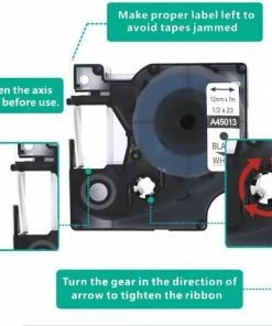 Promo 💯 Merkloos 3 X Dymo 45013 Zwart Op Wit Standaard Label Tapes 😍 14 Promo 💯 Merkloos 3 X Dymo 45013 Zwart Op Wit Standaard Label Tapes 😍 -ACROPAQ Shop 550x501 2