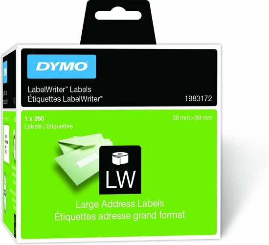 Coupon 😉 DYMO Originele Grote LabelWriter Adreslabels | 36 Mm X 89 Mm | Rol Van 260 Stuks | Zwarte Afdruk Op Wit | Voor LabelWriter Labelmakers 🤩 4 Coupon 😉 DYMO Originele Grote LabelWriter Adreslabels | 36 Mm X 89 Mm | Rol Van 260 Stuks | Zwarte Afdruk Op Wit | Voor LabelWriter Labelmakers 🤩 - Afbeelding 2