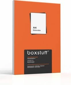 Goedkoop 🔔 Boxstuff A4 Stickervellen - Ordner Etiketten Stickers - Geschikt Inktjet En Laser Printers - 6 Per Vel - 210x49,4MM 🧨 -ACROPAQ Shop 550x504 1