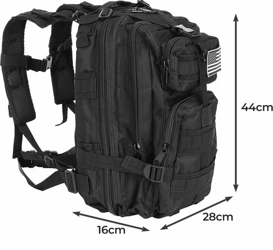 Korting 🤩 Militaire Rugzak - Leger Rugtas - Tactische Rugzak - 26 L - Verstelbaar - Waterdicht - Rheme ✨ 10 Korting 🤩 Militaire Rugzak - Leger Rugtas - Tactische Rugzak - 26 L - Verstelbaar - Waterdicht - Rheme ✨ - Afbeelding 8