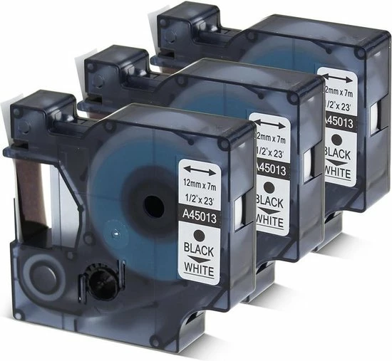 Goedkoop ๐ Dymo Compatible 3x D1 Standaard Labels 45013 Zwart Op Wit / 12mm X 7m / Compatibele Met Dymo LabelManager PnP ๐งจ 3 Goedkoop ๐ Dymo Compatible 3x D1 Standaard Labels 45013 Zwart Op Wit / 12mm X 7m / Compatibele Met Dymo LabelManager PnP ๐งจ