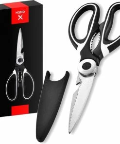 Goedkoop 🧨 HGMD® Multifunctionele Keukenschaar - Vaatwasser Bestendig - Huishoudschaar - Schaar Linkshandig En Rechtshandig - Flesopener - Notenkraker - Vissenontschubber 💯