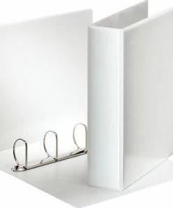 Nieuw 👏 Esselte Personaliseerbare Ringmap Rug Van 77 Mm 4 D-ringen Van 50 Mm - Wit 🎉