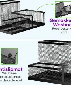 Uitgang 🥰 MATTI® - Pennenbakje - Pennenhouder - Bureau Organizer - Bureau Accessoires - Pennenbak Zwart 👍 -ACROPAQ Shop 550x520 2