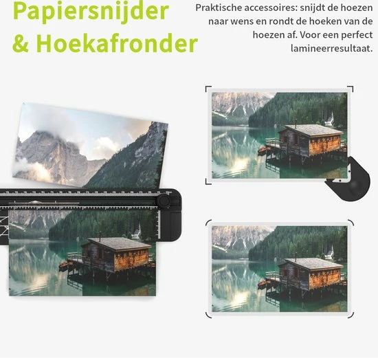 Kopen 👍 ACROPAQ Lamineerapparaat A4 - Set Met 200 Lamineerhoezen, Papiersnijder, Hoeksnijder - Lamineermachine - AL490 🔔 8 Kopen 👍 ACROPAQ Lamineerapparaat A4 - Set Met 200 Lamineerhoezen, Papiersnijder, Hoeksnijder - Lamineermachine - AL490 🔔 - Afbeelding 6