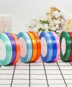 Kopen 😍 Dayshake Satijn Lint - 18 Kleuren - Cadeaulint - Kerstlint - 10mm X 22,5 Meter - Satijnen Linten - Zwart, Rood, Groen, Goud, Wit, Blauw ✨ -ACROPAQ Shop 550x523 4