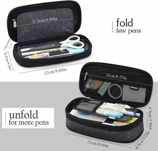 Kopen 🔥 LIXIN Etui - Grijs - Pennenzak Voor Jongens En Meisjes - Canvas - Linnen - Grote Capaciteit - School Etui - Etui Voor Kinderen En Volwassenen - School - Terug Naar School - Back To School - Leuke Telescopishe Pennenhouder - Leuk Etui - Gift - Cadeau 😍 7 Kopen 🔥 LIXIN Etui - Grijs - Pennenzak Voor Jongens En Meisjes - Canvas - Linnen - Grote Capaciteit - School Etui - Etui Voor Kinderen En Volwassenen - School - Terug Naar School - Back To School - Leuke Telescopishe Pennenhouder - Leuk Etui - Gift - Cadeau 😍 - Afbeelding 5