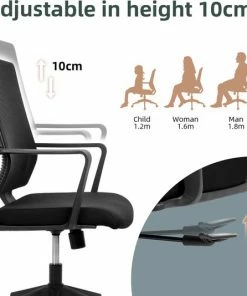 Beste recensies van 🎁 FOXSPORT Ergonomische Bureaustoel, Computerstoel Met Kantelmechanisme, Verstelbare Armleuningen, Belastbaar Tot 150 Kg, Zwart 🥰 -ACROPAQ Shop 550x534 3