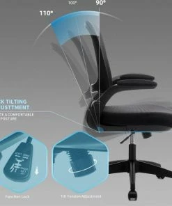 Beste Pirce 🔔 Game Hero Office Home F1 Bureaustoel Hoogte Verstelbaar - 1D Armleuningen - Mesh Zwart 🔥 -ACROPAQ Shop 550x534 5