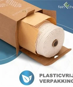 Goedkoop 🔔 Fein Choice®️ Premium Macrame Koord 3mm X 200m, 100% Natuurlijke Katoenen Garen Voor DIY, Macrame Touw Voor Boho Decoratie, Wandhangers, Plantenhangers, Breien, Dromenvanger (Beige) 🎁 -ACROPAQ Shop 550x541