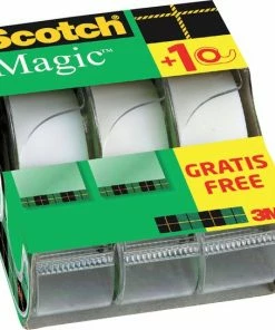 Kopen 🥰 Plakband Scotch Magic 810 19mmx7.5m Onzichtbaar Mat 2+1 Gratis + Afroller 😍
