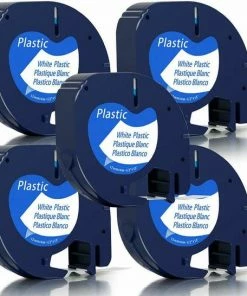 Beste Verkoop 🌟 TELANO Plastic Labels 91201 Voor Dymo LetraTag Labelprinter - Zwart Op Wit - 12 Mm X 4 M - S0721610 Labeltape - 5 Stuks 🌟 -ACROPAQ Shop 550x546 2