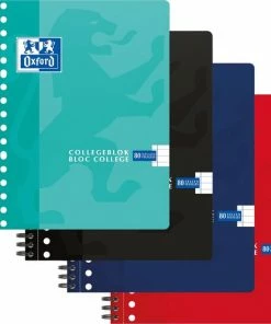Groothandel 👍 Oxford School Collegeblok - Schrijfblok - A5+ - Lijn - 17 Gaats - 80 Vellen - Assorti 😉