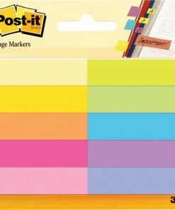 Aanbiedingen 🌟 Post-it Vlaggen 670-10AB Geassorteerde Kleuren 10 Eenheden Van 50 Strips 👍