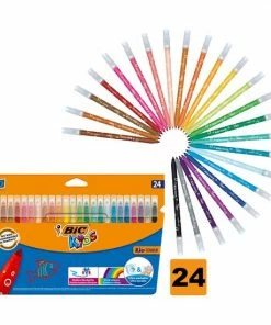 Hete verkoop 🛒 BIC Kid Couleur Ultra Uitwasbare Viltstiften - Diverse Kleuren - 24 Stiften 🎉 -ACROPAQ Shop 550x550 100