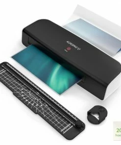 Kopen 👍 ACROPAQ Lamineerapparaat A4 - Set Met 200 Lamineerhoezen, Papiersnijder, Hoeksnijder - Lamineermachine - AL490 🔔