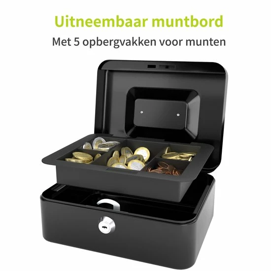 Beste Verkoop 👏 ACROPAQ Geldkistje - Geldkist Met Sleutel, 20 X 16 X 9 Cm, Metaal - Geldkluis - Zwart 🔥 9 Beste Verkoop 👏 ACROPAQ Geldkistje - Geldkist Met Sleutel, 20 X 16 X 9 Cm, Metaal - Geldkluis - Zwart 🔥 - Afbeelding 7