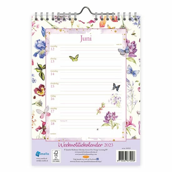 Promo π Comello Janneke Brinkman Week Notitiekalender - 2023 - Bloementuin - 16.5x23cm π₯° 4 Promo π Comello Janneke Brinkman Week Notitiekalender - 2023 - Bloementuin - 16.5x23cm π₯° - Afbeelding 2