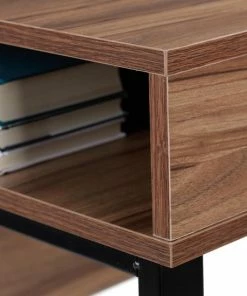 Aanbiedingen 👍 Relaxdays Bureau - 3 Open Vakken - Computertafel 74,5 X 110 X 55 Cm - Modern Laptopbureau - Hout / Zwart 🥰 -ACROPAQ Shop 550x550 150