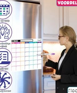 Beste Pirce 😉 FLOOQ Magnetische Maandplanner Weekplanner 2022 En Boodschappenlijst - Complete Set - Planbord - Familieplanner - Dagplanner - To Do Planner - Inclusief Markers & Wisser 🛒 -ACROPAQ Shop 550x550 165