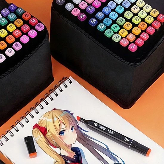 Beste deal ✨ Merkloos Twinmarkers - Stiften 60 Stuks - Dual Tip Markers - Alcohol Markeerstift - Professionele Tekenstiften - Inclusief Opbergtas - Voor Volwassenen En Kinderen Professioneel ✨ 5 Beste deal ✨ Merkloos Twinmarkers - Stiften 60 Stuks - Dual Tip Markers - Alcohol Markeerstift - Professionele Tekenstiften - Inclusief Opbergtas - Voor Volwassenen En Kinderen Professioneel ✨ - Afbeelding 3