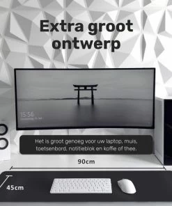 Begroting 🎁 WURK Professionele Bureau Onderlegger Kunstleer - Bureau Organizer - Inclusief Kabel Clip - 90x45 ⭐ -ACROPAQ Shop 550x550 195