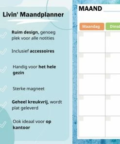 Nieuw ⭐ Soesa Magnetische Whiteboard Maandplanner - Weekplanner Whiteboard Set Incl. Accessoires - 42x30cm ⭐ -ACROPAQ Shop 550x550 205