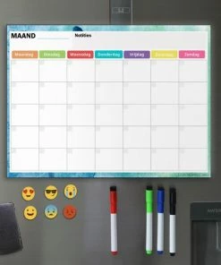 Nieuw ⭐ Soesa Magnetische Whiteboard Maandplanner - Weekplanner Whiteboard Set Incl. Accessoires - 42x30cm ⭐ -ACROPAQ Shop 550x550 206