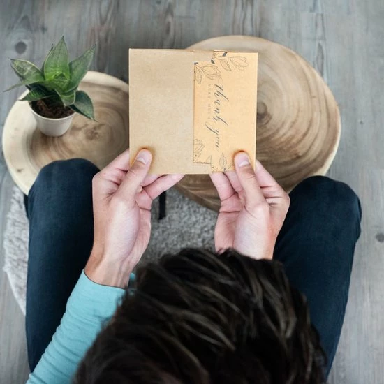 Beste Pirce 🥰 Partizzle® Partizzle 36x Kraft Bedankt Kaartjes Set - Thank You Cards - Wenskaarten - Ansichtkaarten - Kaarten Met Enveloppen - 15x10 Cm 👏 7 Beste Pirce 🥰 Partizzle® Partizzle 36x Kraft Bedankt Kaartjes Set - Thank You Cards - Wenskaarten - Ansichtkaarten - Kaarten Met Enveloppen - 15x10 Cm 👏 - Afbeelding 5