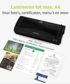 Beste recensies van 💯 ACROPAQ Lamineerapparaat A4 - Set 4-in-1 Lamineermachine + Trimmer + Hoeksnijder + Lamineerhoezen - AL49 👏 -ACROPAQ Shop 550x550 219