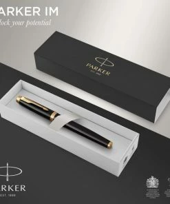 Goedkoop 😍 Parker IM-vulpen | Zwarte Lak Met Gouden Afwerking | Medium Penpunt Met Blauwe Inktnavulling | Geschenkverpakking 😍 -ACROPAQ Shop 550x550 238