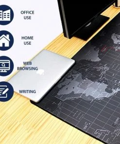 Coupon 😍 WURK Professionele Bureau Onderlegger - Wereldkaart - XXL Muismat - Anti-Slip - Inclusief Kabel Clip - 90x40 ❤️ -ACROPAQ Shop 550x550 252