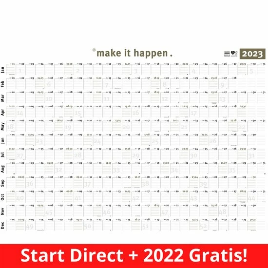 Beste deal ✔️ Purpuz Jaarplanner 2023 + 2022 Jaarkalender A1 - Wandkalender ⭐ 3 Beste deal ✔️ Purpuz Jaarplanner 2023 + 2022 Jaarkalender A1 - Wandkalender ⭐