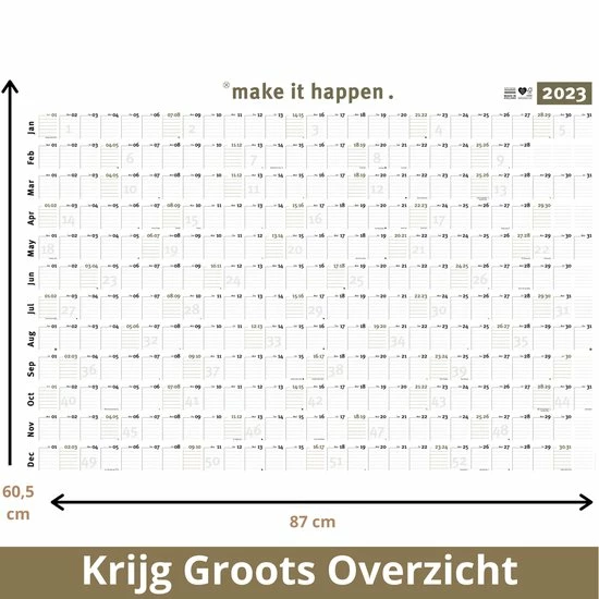 Beste deal ✔️ Purpuz Jaarplanner 2023 + 2022 Jaarkalender A1 - Wandkalender ⭐ 4 Beste deal ✔️ Purpuz Jaarplanner 2023 + 2022 Jaarkalender A1 - Wandkalender ⭐ - Afbeelding 2