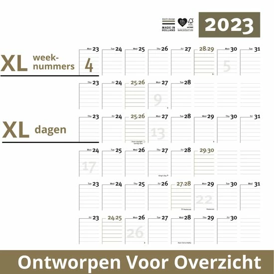 Beste deal ✔️ Purpuz Jaarplanner 2023 + 2022 Jaarkalender A1 - Wandkalender ⭐ 7 Beste deal ✔️ Purpuz Jaarplanner 2023 + 2022 Jaarkalender A1 - Wandkalender ⭐ - Afbeelding 5