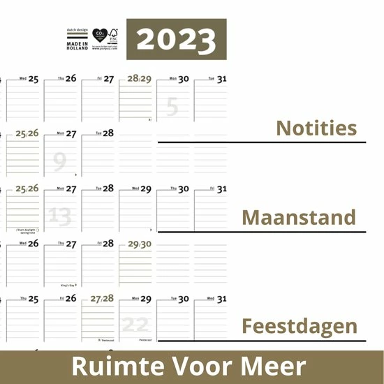 Beste deal ✔️ Purpuz Jaarplanner 2023 + 2022 Jaarkalender A1 - Wandkalender ⭐ 8 Beste deal ✔️ Purpuz Jaarplanner 2023 + 2022 Jaarkalender A1 - Wandkalender ⭐ - Afbeelding 6