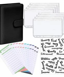 Uitgang 😉 Consumerce® Budget Planner Met Geldmapjes Zwart – Budgetplanner Kasboek – Huishoudboekje – Budget Binder – Budgetplanner Invulboekjes – Budgetplanners – Kasboekje In En Uitgaven – Kasboek Huishoudboek – Uitgaven Boekje 👍