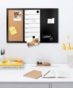 Kopen 🎉 Navaris Weekplanner - Prikbord, Whiteboard En Krijtbord In één - Magnetisch Planbord - 60 X 40 Cm - Met Krijt, Marker, Magneten En Punaises 👏 -ACROPAQ Shop 550x550 285
