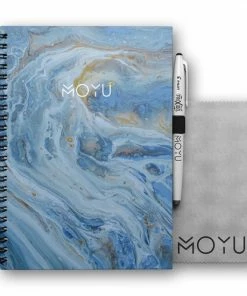 Goedkoop 😉 MOYU Ringband A5 - Hardcover - Beyond Blue - Uitwisbaar Notitieboek - Duurzaam Steenpapier 👍