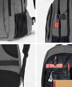 Groothandel ⌛ TRVLMORE Rugzak - 28L - 15,6 Inch - Laptop Rugtas - Waterafstotend - Grijs 😀 -ACROPAQ Shop 550x550 34